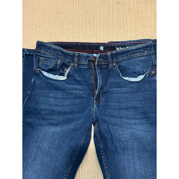 Nat Nast Jeans Mens 34x32 Blue Maverick Straight Dark Wash Faded Luxury Denim - Picture 4 of 4